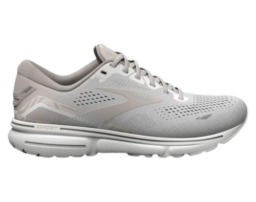 Brook Ghost 15 Womens B Width White Crystal Grey 189 2