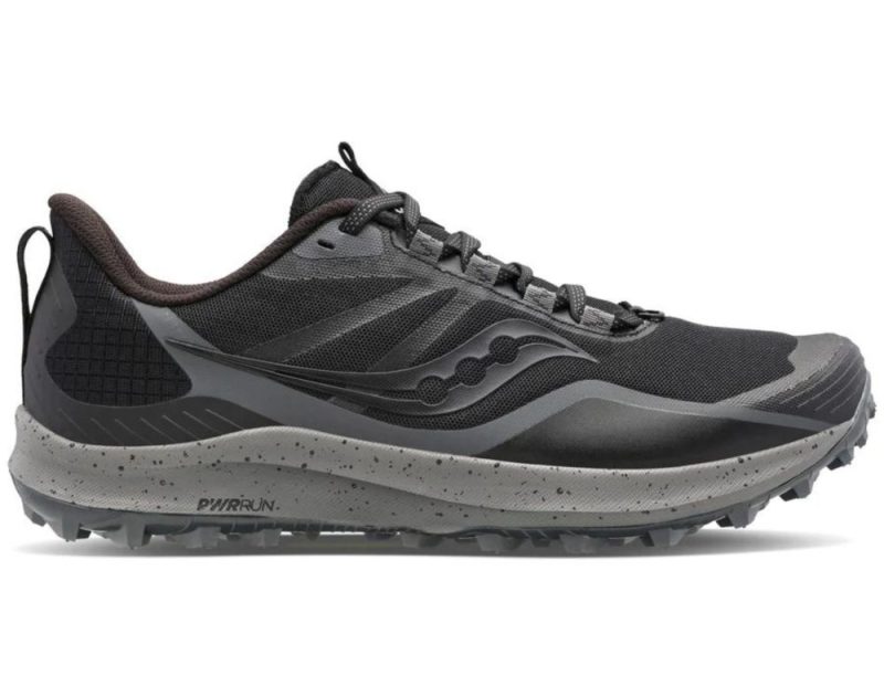 Saucony Peregrine 12 Womens Wide D Width Black Charcoal