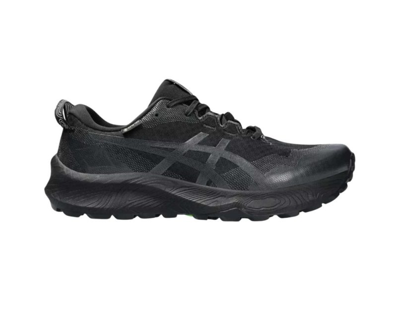 asics gel trabuco 12 gtx mens d black graphite grey 01