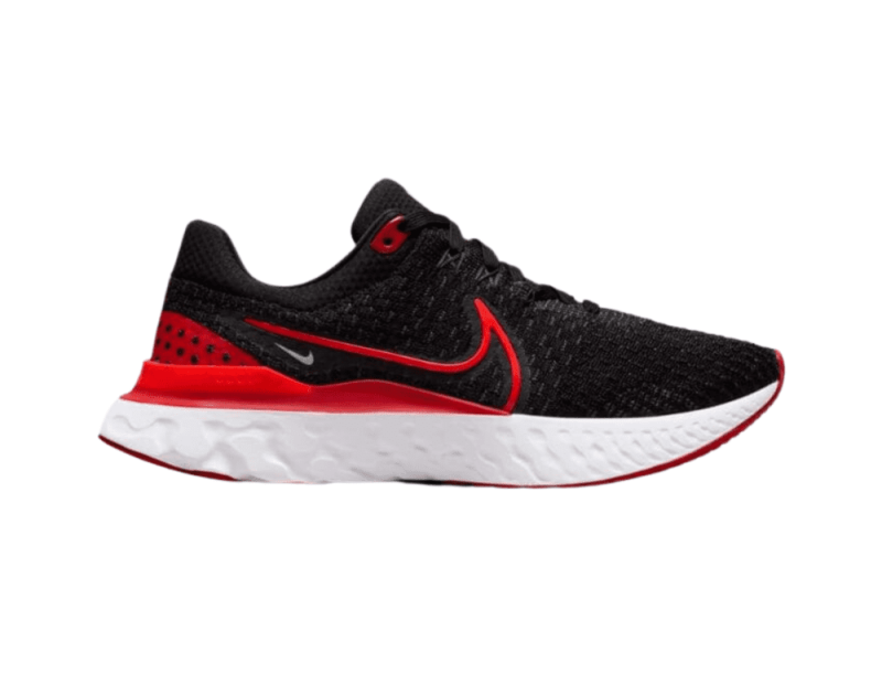 nike react infinity run flyknit 3 women black bright crimson red